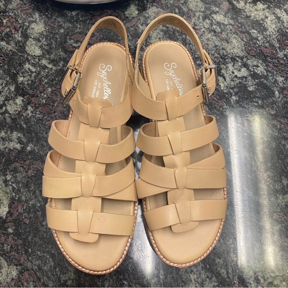 Seychelles Tan Women Sandals, On the Road